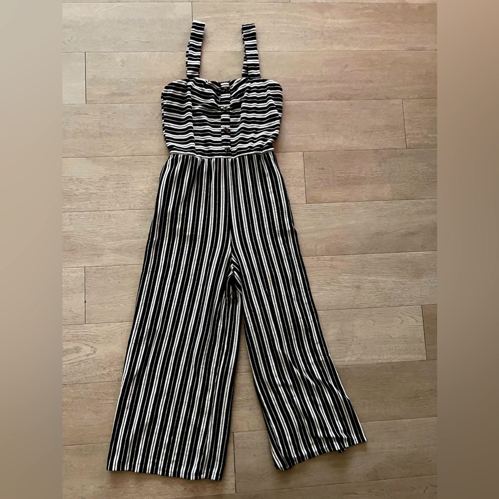 Black and white overalls
